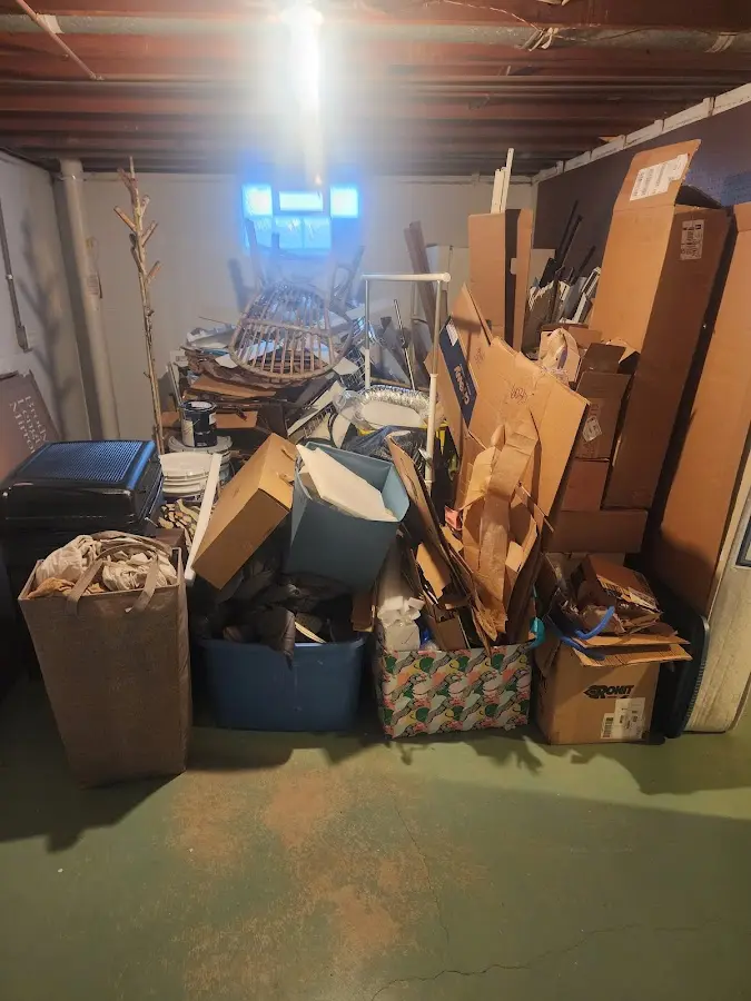 Roll-off dumpster container at job site for 20 Yard Dumpster Rental in Ken Caryl